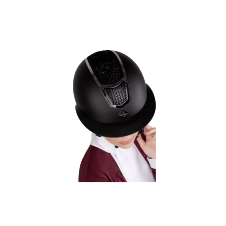 Casco de Equitación Quantinum Carbon con Visera Plana de Fair Play