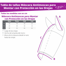 Máscara Antimoscas para Montar con Protección en las Orejas de QHP 2