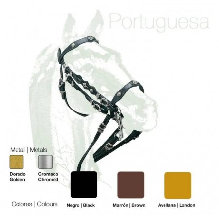 Cabezada portuguesa Zaldi doble Rienda