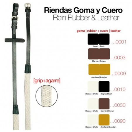 Riendas de Goma y Cuero de Zaldi
