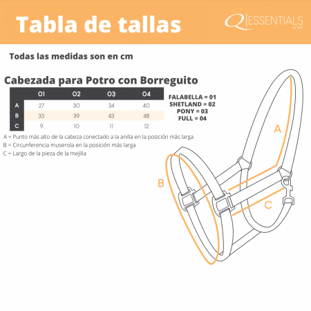 Cabezada para Potro con Borreguito de Q-ESSENTIALS