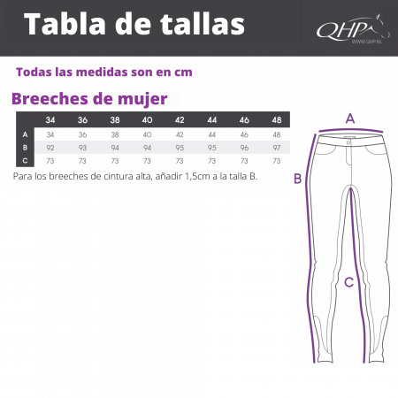 Leggings de equitación "EDEN" Full Grip de QHP