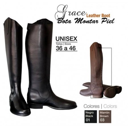 Botas de montar de piel Grace de Zaldi