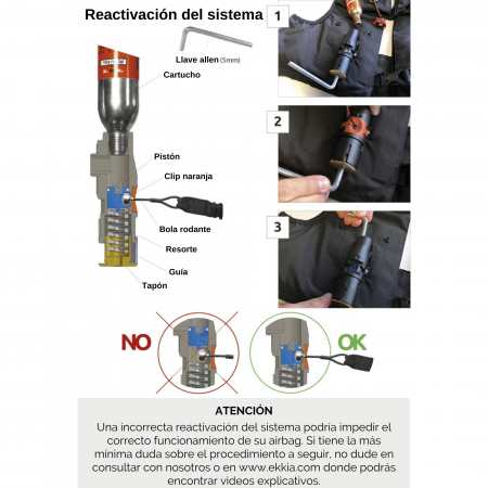 Cartucho FREEJUMP para Airbags de Pénelope y Equithème “AIR2” y “AIRSAFE"