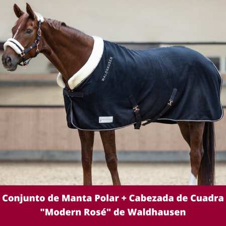 Conjunto de Manta Polar + Cabezada de Cuadra "Modern Rosé" de Waldhausen
