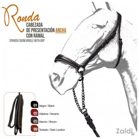 Cabezada de presentación ancha con ramal de ZALDI