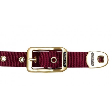 Cabezada de cuadra para caballo de nylon con hebillas doradas satinadas de Equi-Thème