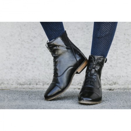 OT Botines de Equitación "WAVY" con Cremallera y Cordones de EQUITHÈME Negro Talla 43