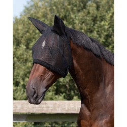 Mascara antimoscas con protección de orejas para caballo , potro o poni.