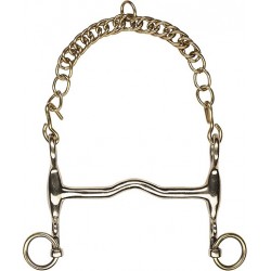 Bocado de doma para caballo "l'hotte" de Feeling macizo con cama corta