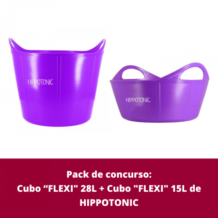 Pack de concurso: Cubo “FLEXI" 28L + Cubo "FLEXI" 15L de HIPPOTONIC