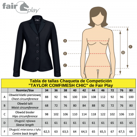 Chaqueta de Competición "COMFIMESH CHIC ROSEGOLD" de Fair Play