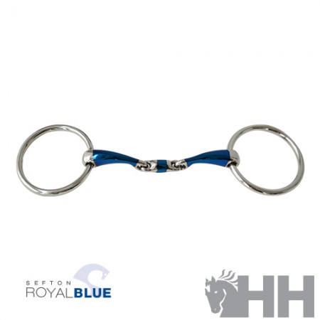 Filete con embocadura partida y doble curva "ROYAL BLUE" de SEFTON