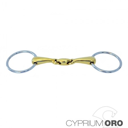 Filete de Embocadura Hueca Partida Doble "CYPRUM ORO" Grosor 14mm de SEFTON