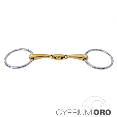 Filete de Embocadura Hueca Partida Doble "CYPRUM ORO" Grosor 18mm de SEFTON