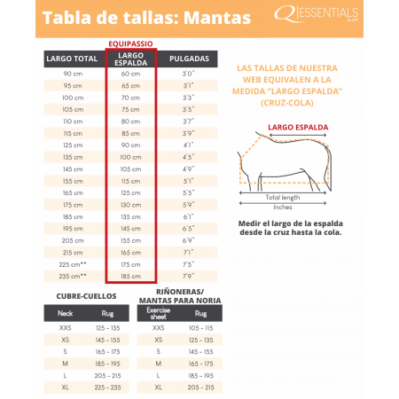 Oferta de Bajomanta de 100g de Q-ESSENTIALS Azul Marino Talla 115cm Poni