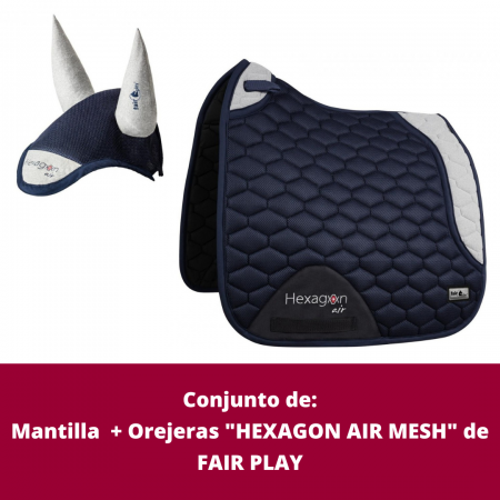 Conjunto de: Mantilla + Orejeras "HEXAGON AIR MESH" de FAIR PLAY