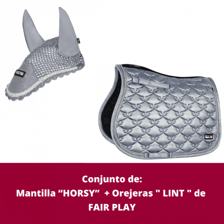Conjunto de: Mantilla "HORSY" + Orejeras "FLINT" de FAIR PLAY