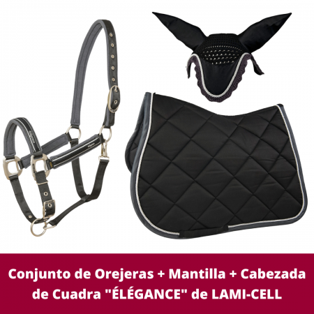 Conjunto de Orejeras + Mantilla + Cabezada de Cuadra "ÉLÉGANCE" de LAMI-CELL