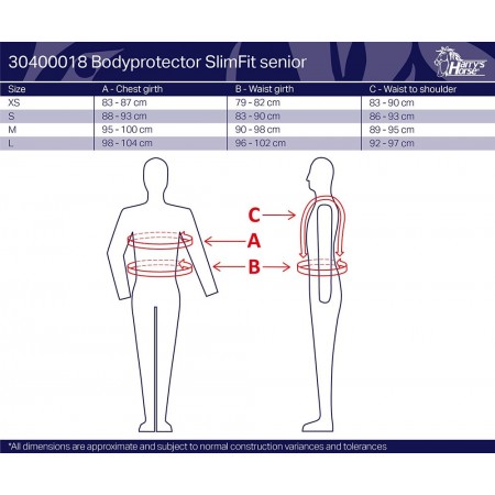 Chaleco protector de equitación Harry’s Horse SlimFit Senior – BETA Nivel 3