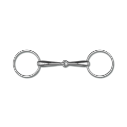 Filete inoxidable para caballo de 16mm con anillas de WALDHAUSEN