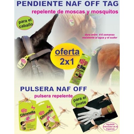 Pulsera repelente de insectos de Naf Off para el jinete