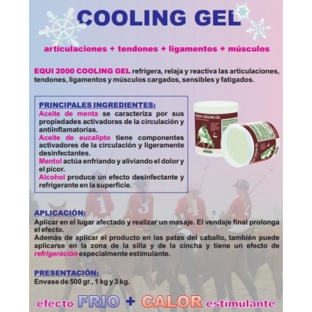 Gel de tendones para caballo Equi 2000 Cooling Gel