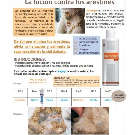 Derfongen, loción 100% natural contra arestines y hongos (250 ml)
