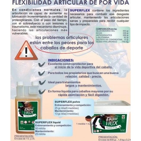 Superflex 5 Star en polvo para las articulaciones del caballo