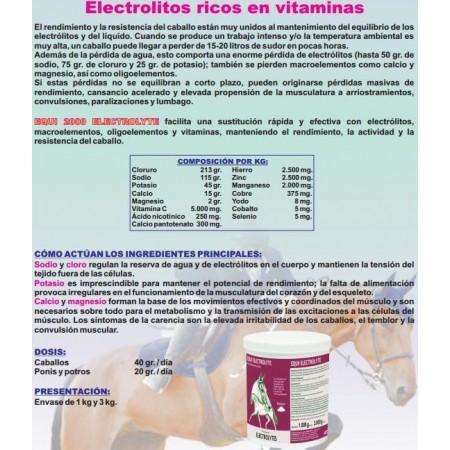Electrolitos para caballo Electrolyte