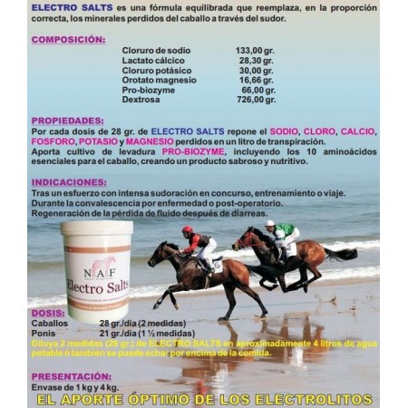 Electrolitos para caballo Electro Salts