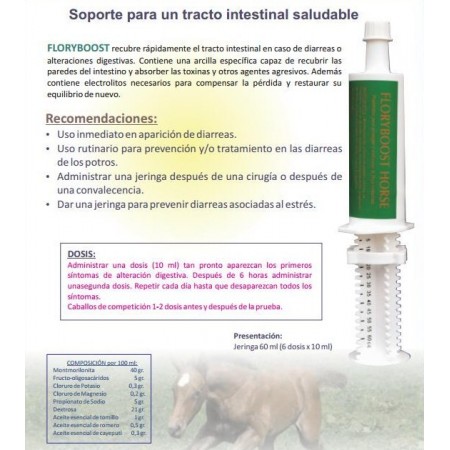 Prebióticos para caballo en jeringa Floryboost (jeringa con 6 dosis)