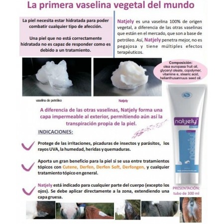 Natjely, vaselina vegetal 100% natural para la piel del caballo (250 ml)