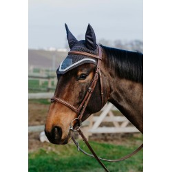 Oferta de Orejeras Anti-moscas "Badge" de EQUITHÈME Gris Talla Full 2
