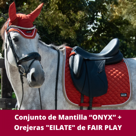 Conjunto de Mantilla “ONYX” + Orejeras "EILATE" de FAIR PLAY