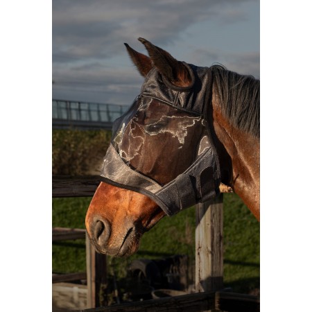Máscara Antimoscas sin Orejas "FLYSHIELD" de HARRY'S HORSE
