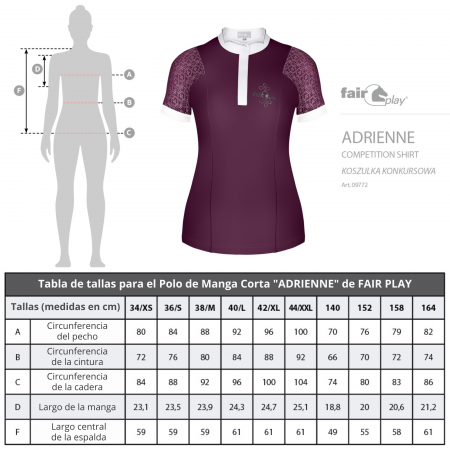 Polo de Competición de Manga Corta "ADRIENNE" de FAIR PLAY