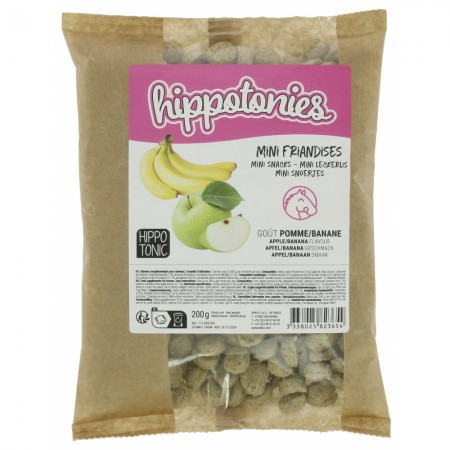 Mini Caramelos para Caballo de Manzana/Plátano "HIPPOTONIES" de HIPPOTONIC