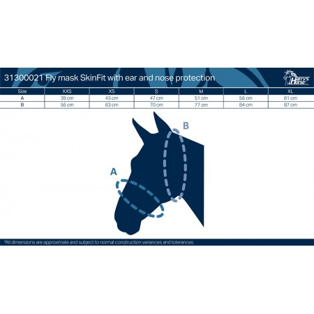 Máscara antimoscas "SKINFIT" con protector nasal de HARRY'S HORSE
