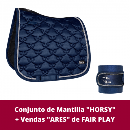 Conjunto de Mantilla "HORSY" + Vendas "ARES" de FAIR PLAY
