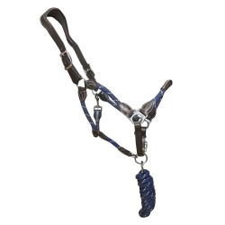 Cabezada de Cuadra de Cuero con Nailon + Ramal de ZALDI 2