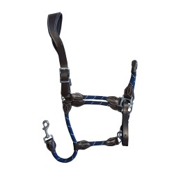 Cabezada de Cuadra de Cuero con Nailon + Ramal de ZALDI